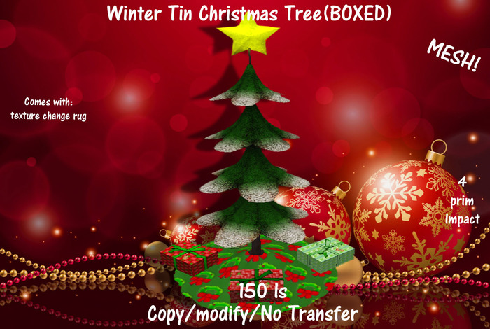 Winter Tin Christmas Tree(BOXED)