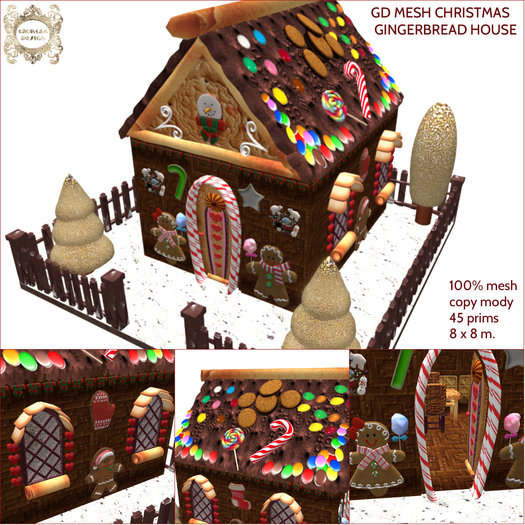 GD MESH CHRISTMAS GINGERBREAD HOUSE