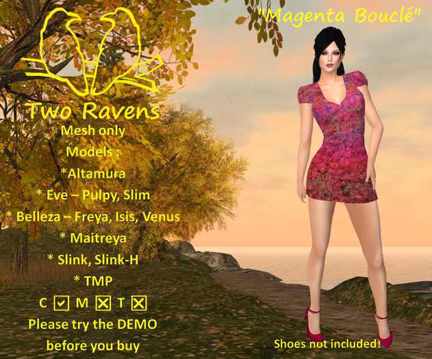 Dress_Coco_MagentaBoucle