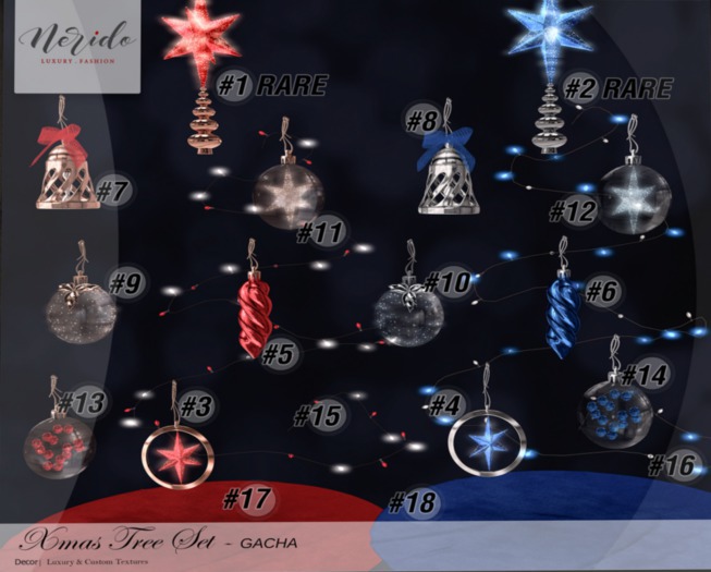 #2~Nerido~ Xmas Top Star - Blue/Silver RARE