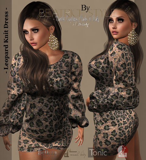 "BeatriceStyle" - Leopard Knit Dress