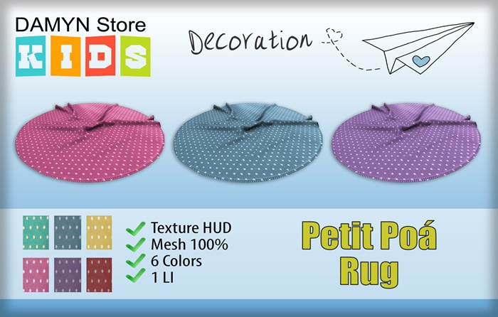 ::Damyn Store::Petit Poa Rug - 100% MESH
