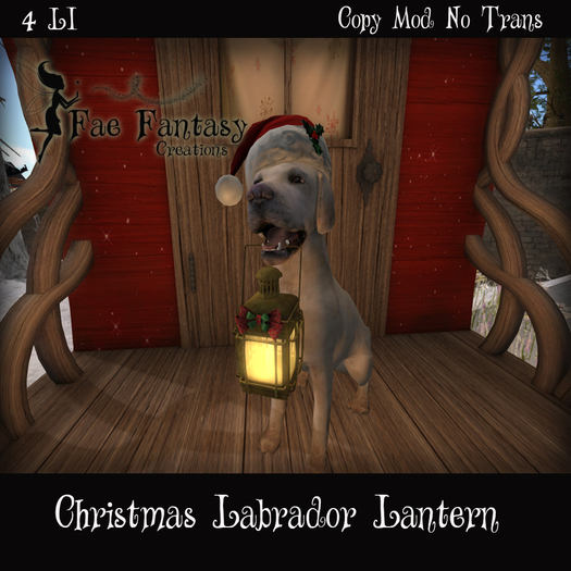 *(FFC)* Christmas Labrador Lantern BOXED