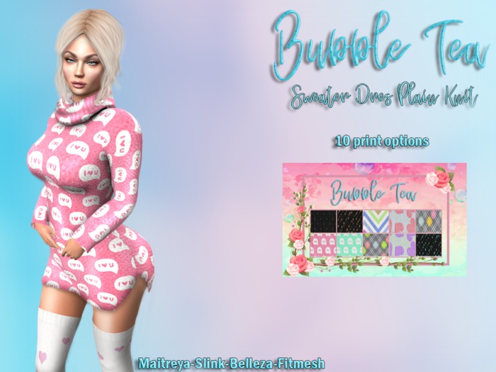 {B. Tea} Sweater Dress Knit - Prints Box