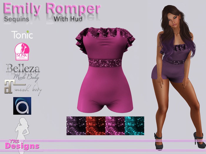 Emily Romper With Hud Sequins