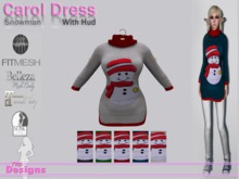 Carol Dress With Hud Snowman