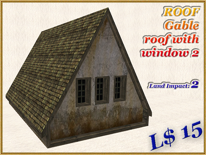 ROOF Gable roof with window 2