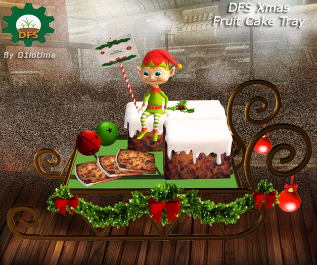 DFS Xmas Fruit Cake Tray