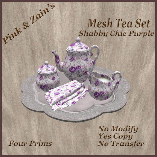 Mesh Tea Set - Shabby Chic Purple [BOXED]