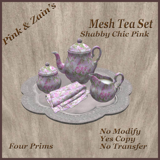 Mesh Tea Set - Shabby Chic Pink2 [BOXED]