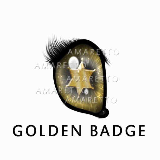 F Black Walker Golden Badge Eye 