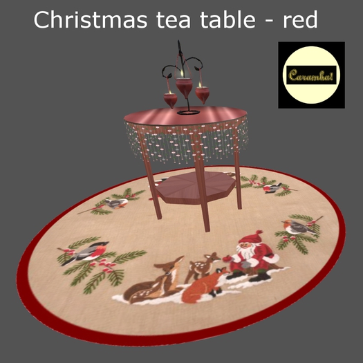 Christmas tea table - red