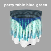 party table blue-green