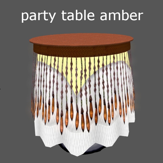 party table - amber