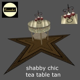 shabby chic tea table - tan