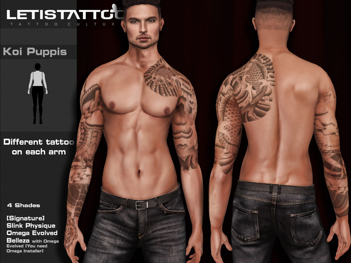 Letis Tattoo :: Koi Puppis :: For Signature, Legacy, Slink and Belleza* Bodies
