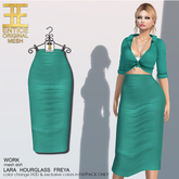 Entice - Work Skirt - Aqua