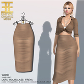 Entice - Work Skirt - Nude