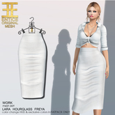 Entice - Work Skirt - White