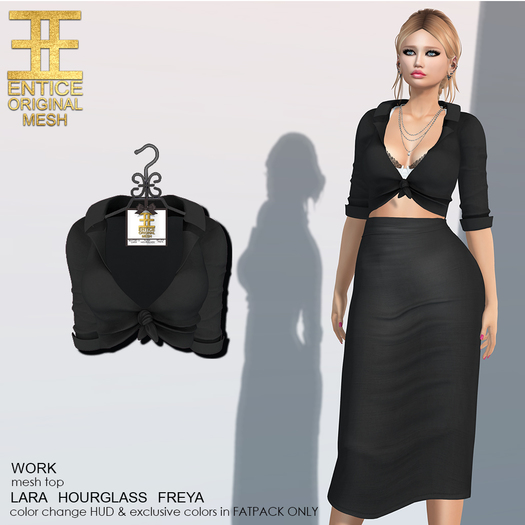 Entice - Work Top - Black