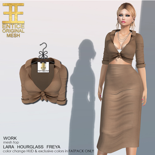 Entice - Work Top - Nude