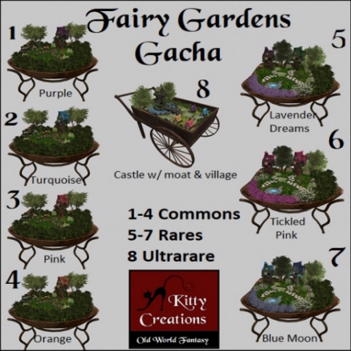 Fairy Gardens #5 v2. Lavender Dreams - Kitty Creations RARE