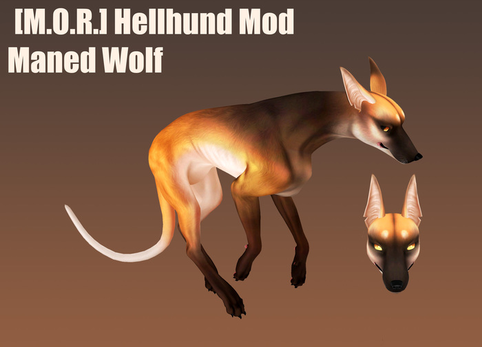 M.O.R HellHund <CLOUDY>  texture applier maned wolf