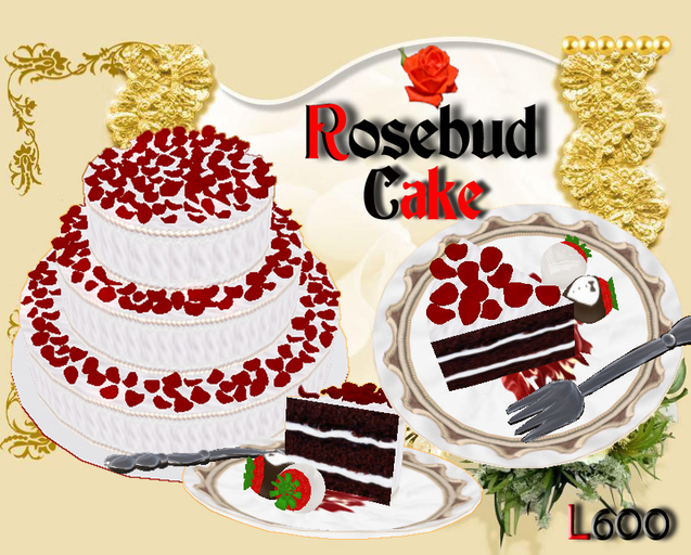 Red Rose Bud Wedding Cake