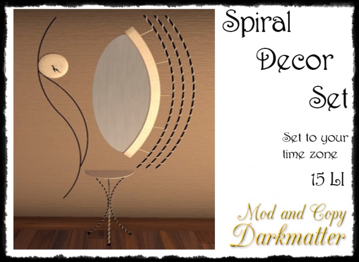 ~Darkmatter~ Spiral Decor Set - Boxed