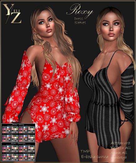 YELIZ MESH "ROXY" DRESS and SLEEVES with HUD  -DEMO-