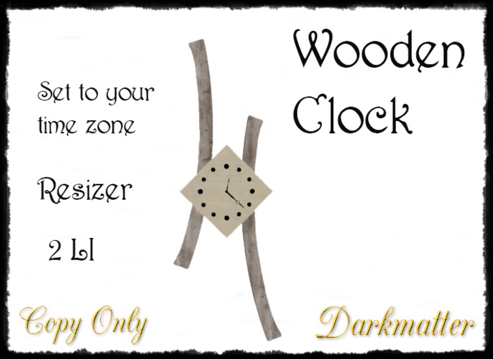 Wooden Clock - Boxed