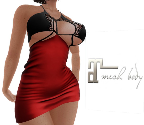 SEXY LACED EVENING DRESS RED/BLACK  - Maitreya