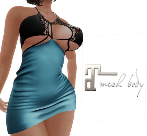 SEXY LACED EVENING DRESS TEAL/BLACK - Maitreya