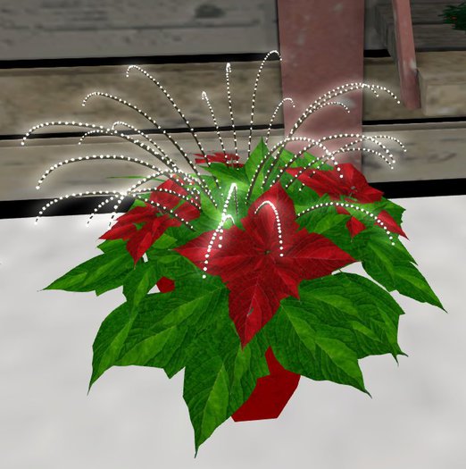 AA Country  Lighted Poinsetta plant 2