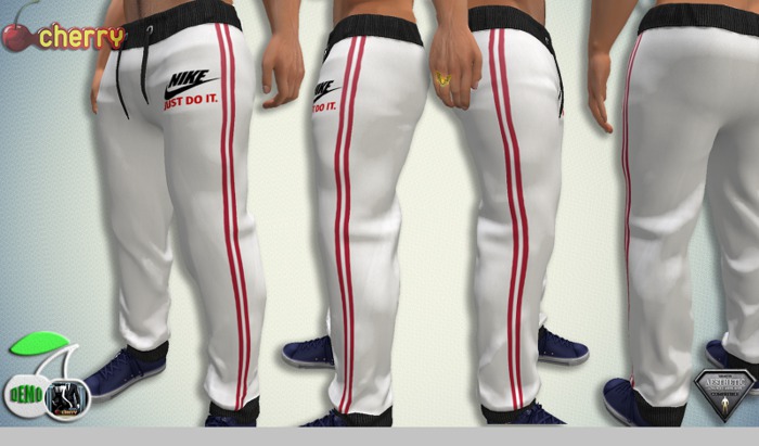 (CHERRY) White sweat pants _ Demo