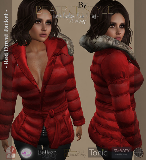 "BeatriceStyle" - Red Duvet Jacket