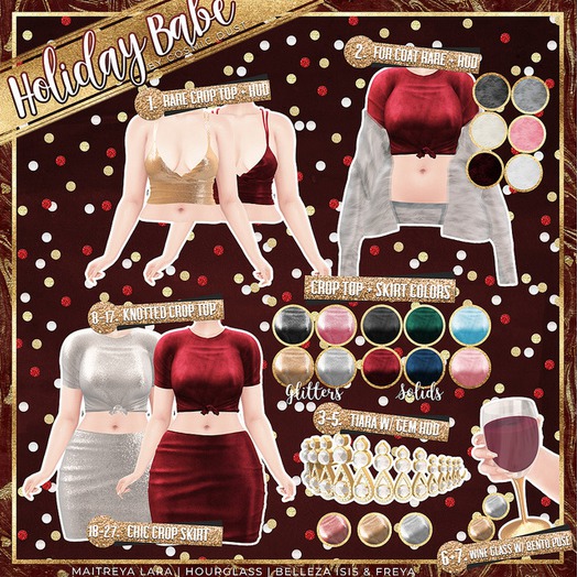 [Cosmic Dust]  - Cherry Crop Top Maitreya RARE