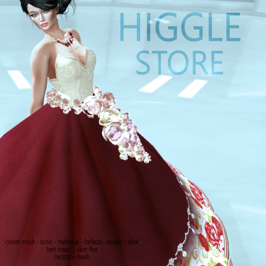 {Higgle} Vestido Rosas e Encanto