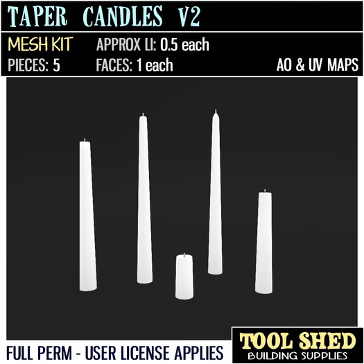 Tool Shed - Taper Candles v2 Mesh Kit