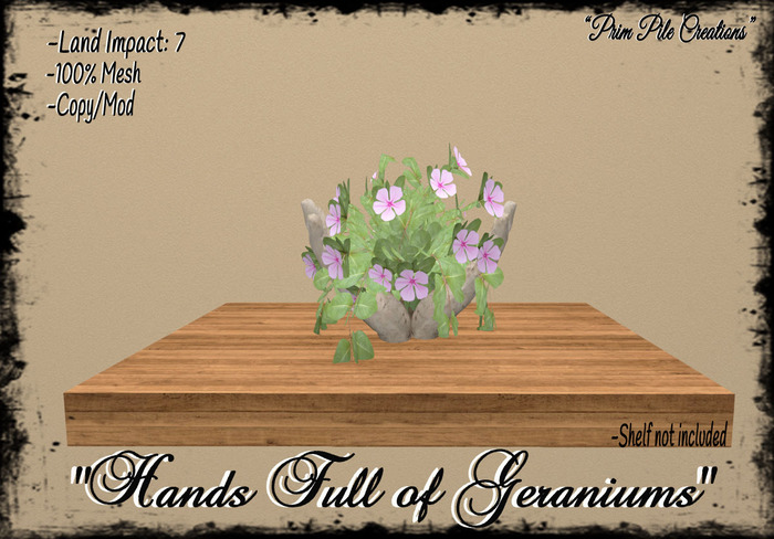 ~PPC~ Hands Full of Geraniums  