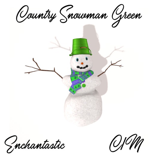 {ENT} Country Snowman Green