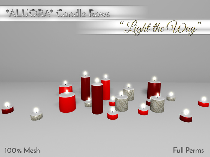 ALUORA Candle Rows "Light the Way" - Full Perms
