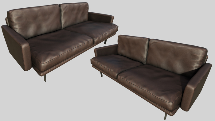Design Couch 2 - Brown