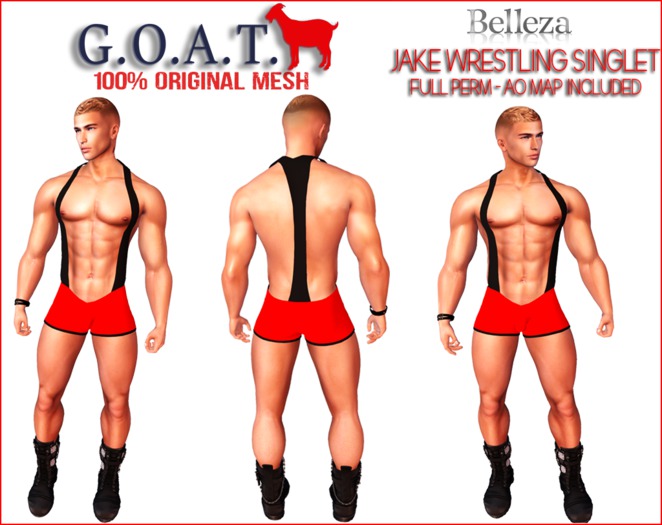 G.O.A.T. BELLEZA JAKE WRESTLING SINGLET FULL PERM DEMO
