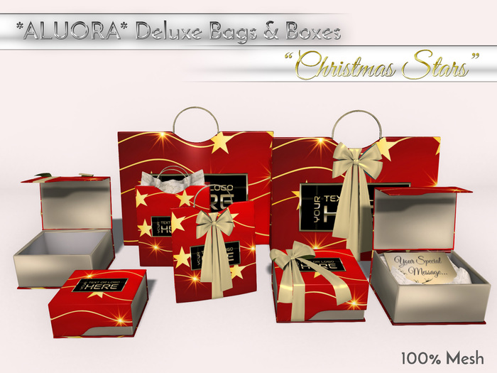 ALUORA Deluxe Bags&Boxes  "Christmas Stars"
