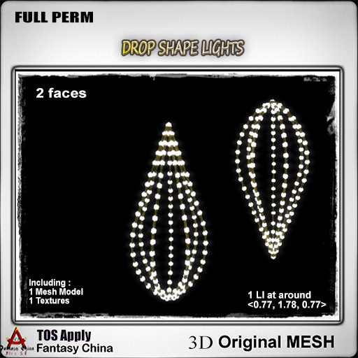 Full Perm Mesh Drop shape lights 