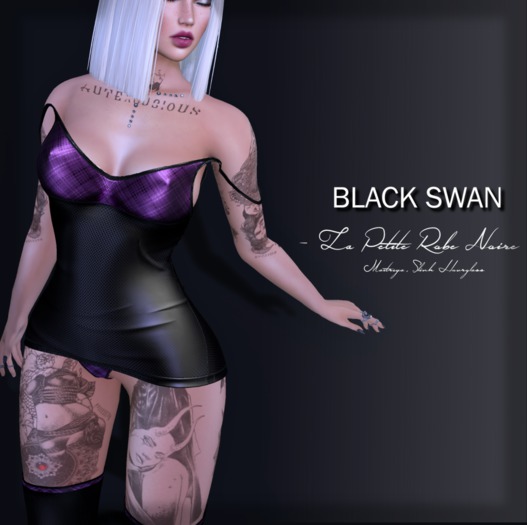 ! Black Swan ! Robe Noire - purple