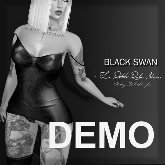 ! Black Swan ! Robe Noire-dress/ thong/ warmers - DEMO