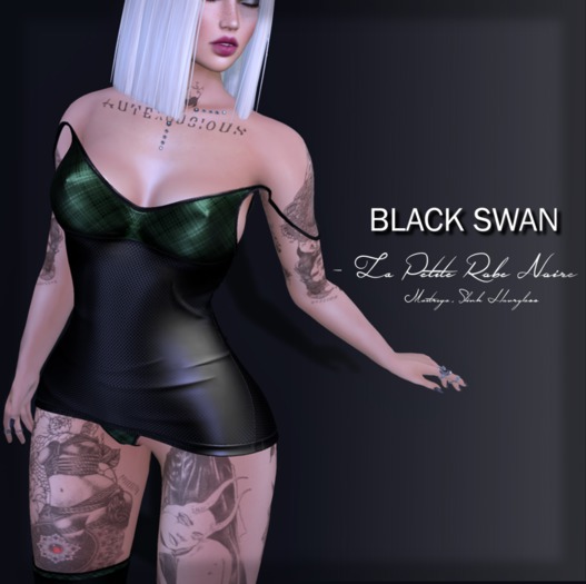 ! Black Swan ! Robe Noire- green