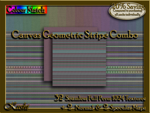 Canvas Geometric Stripe Combo Textures